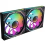 Mars Gaming Kit 2 Ventiladores PC Auxiliar MF-3D PROX2R Negro ARGB Silencioso 12dB 12mm